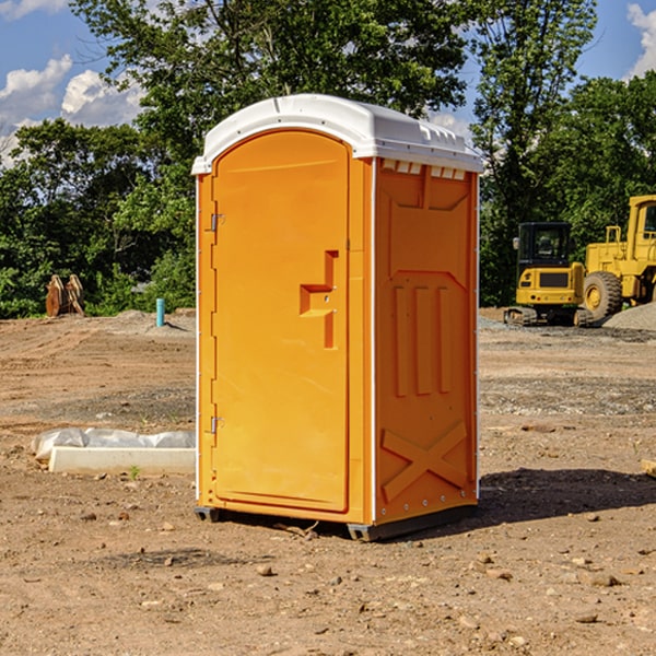 how often are the portable restrooms cleaned and serviced during a rental period in Springfield